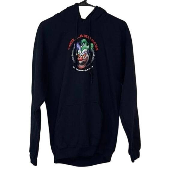 Hellanbach Who’s Your Daddy? Hooded Pullover Sweatshirt Size M Streetwear Grunge - Picture 2 of 9